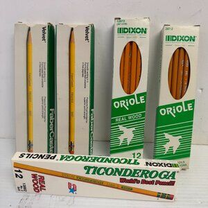 Pencil lot Dixon Oriole 287-2 FaberCastell Velvet 10002 Ticonderoga 13882 - GR02